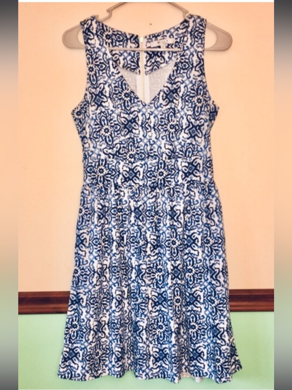 Milly for Design Nation blue/white combo dress